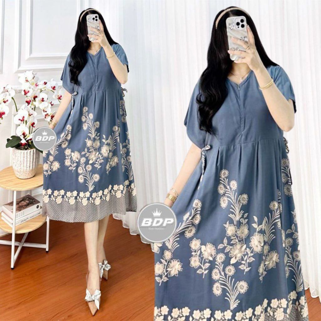 Daster Jumbo Busui Bumil Kekinian Bahan RAYON Luna LD 120 Friendly MODEL Chibi  MOTIF Abstrak TERBAR
