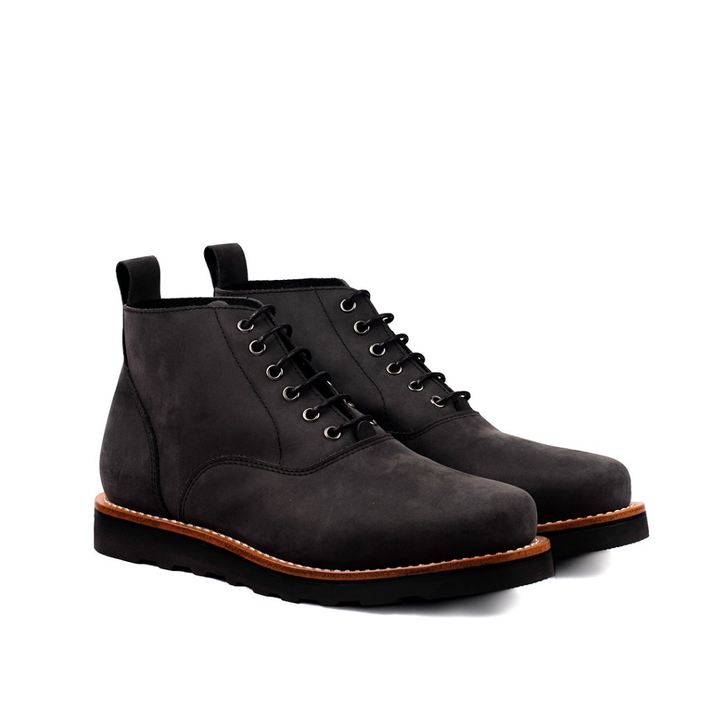 ORTODOUX Kun - Sepatu Oxford Boots Kulit Crazy Horse Pria