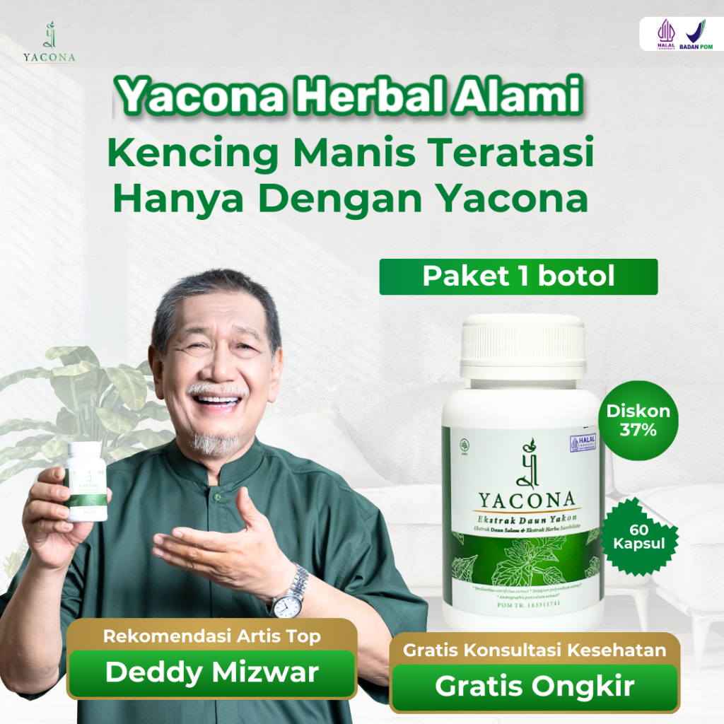 Yacona 100% Herbal Solusi Tepat Atasi Gejala Kencing Manis