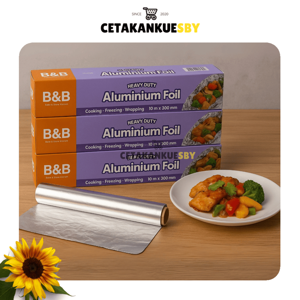 (CKS) Alumunium Foil Premium / Kertas Aluminium Foil Roll Untuk Makanan / Kertas Panggang Alumunium