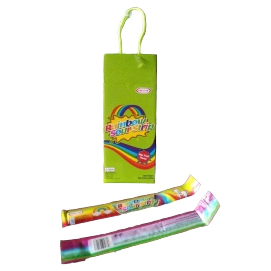 

Sweet me Rainbow Sour Strip permen lunak anekarasa