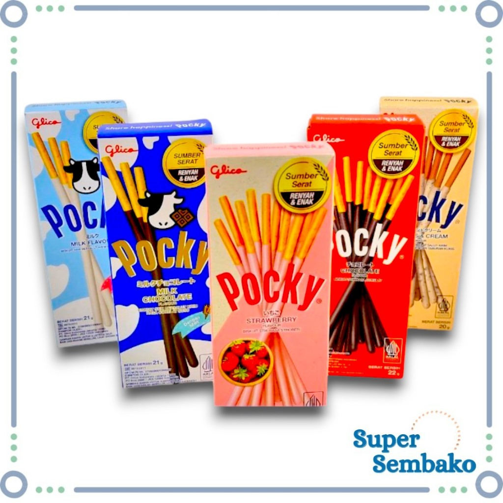 

SNACK JEPANG BISKUIT STIK POCKY RASA COKELAT STRAWBERRY COOKIES N CREAM 22g