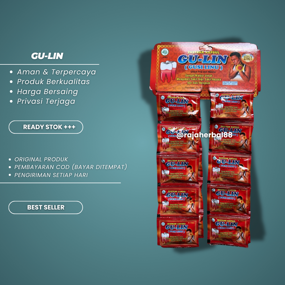 

Gulin Kapsul Gusi Linu Sakit Gigi Original 20 Sachet