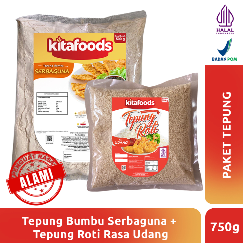

Kitafoods Paket E ( Tepung Serbaguna 500gr + TR Udang 250gr ) Tanpa Penguat Rasa