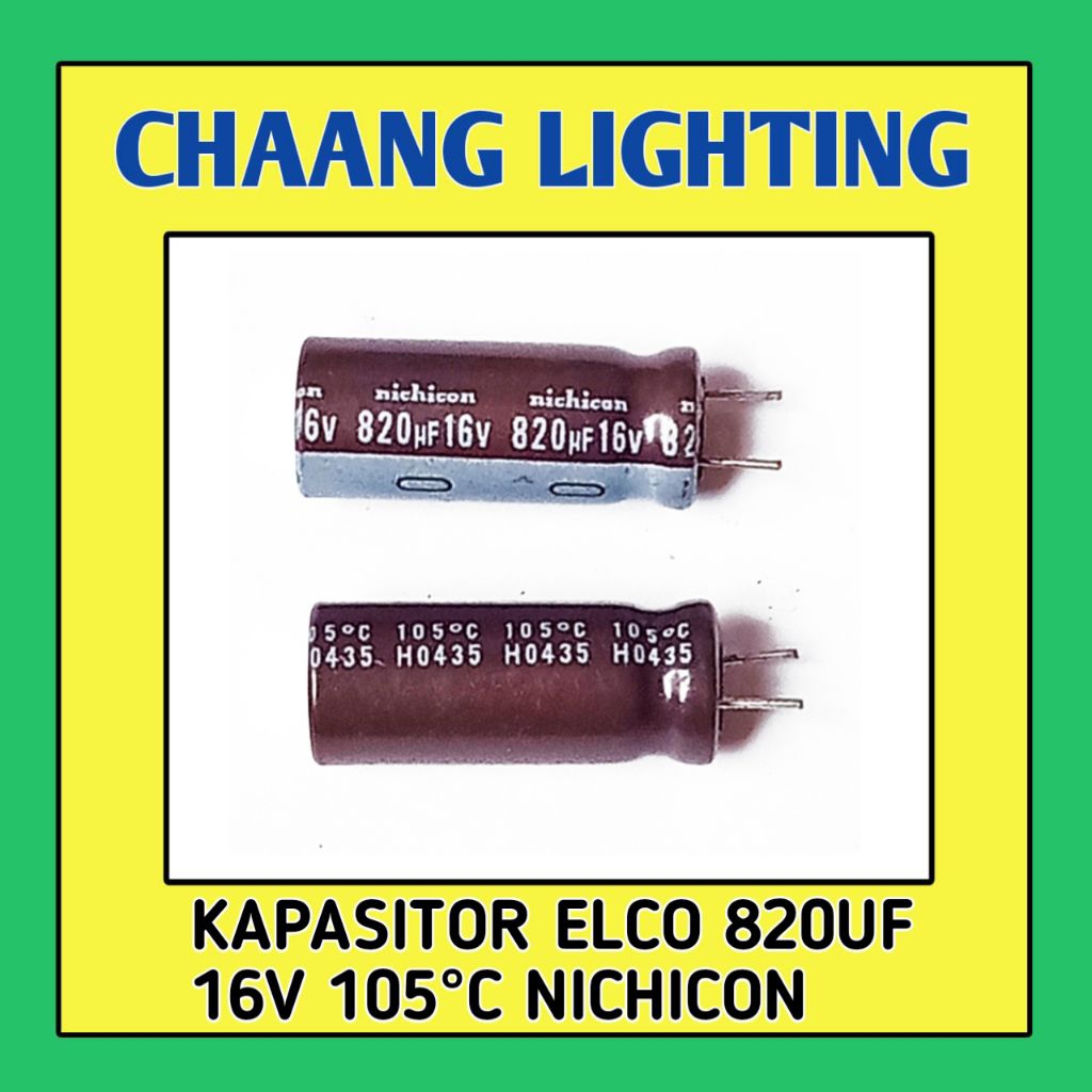 820UF 16V KAPASITOR ELKO 820UF 16V CAPASITOR ELCO 820UF 16V ELCO 820UF 16V 105°C
