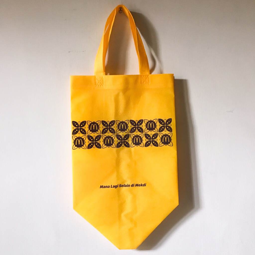 [BARU] McDonalds Tas Batik Kuning Tote Bag McD