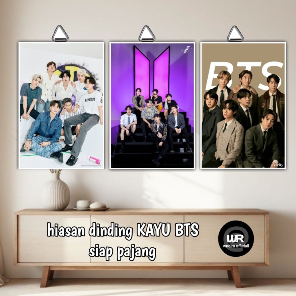 hiasan dinding waldecor BTS | dekorasi kamar aesthetic army | ukuran besar | jungkook jin rm v suga