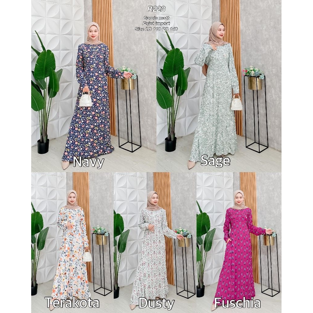 Ribyka R223 Gamis Fujet Import