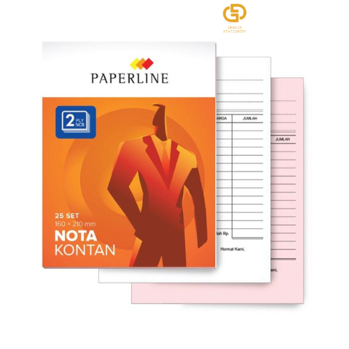 

(1 PCS) Paperline Nota Kontan B2 NCR RANGKAP 2 160 x 210 mm 2 ply 25 set