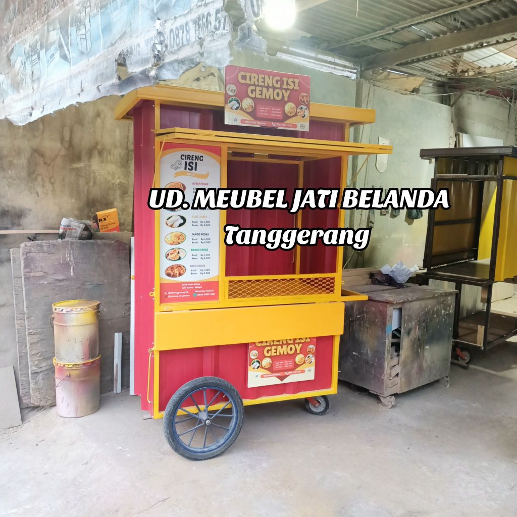 gerobak cireng isi, gerobak cireng kuah, gerobak baso aci
