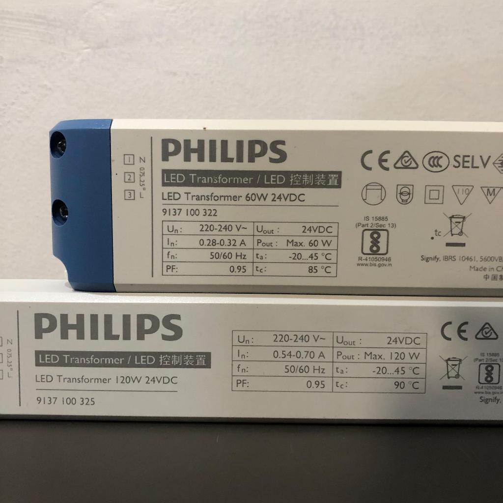 PHILIPS LED Transformer 60W 120W - Ballast 24VDC for LED Strip