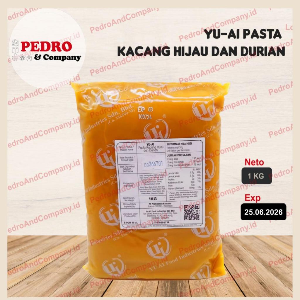 

Yu ai durian mung bean paste filling 1kg - pasta kacang hijau & durian / isian kue bulan kue roti