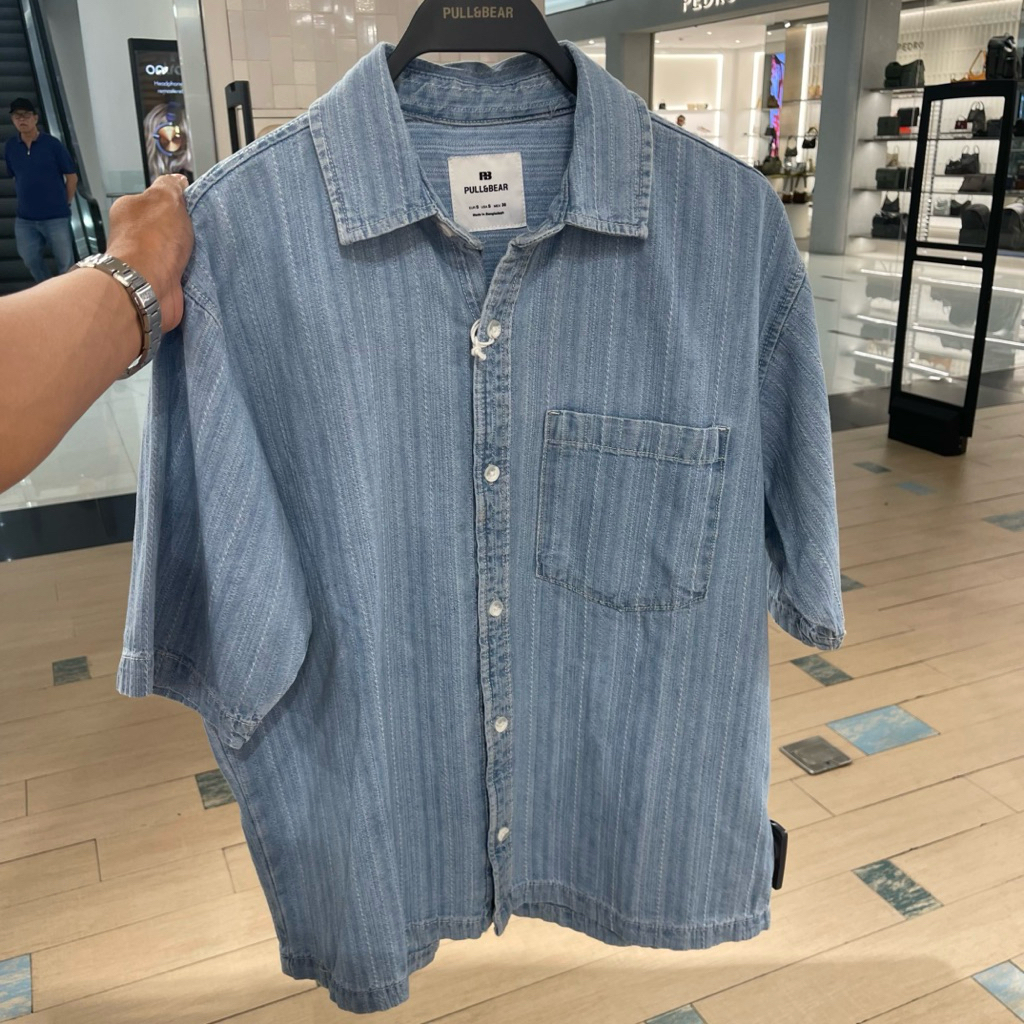 Kemeja Denim PULL&BEAR MEN Jastip (jasa titip)
