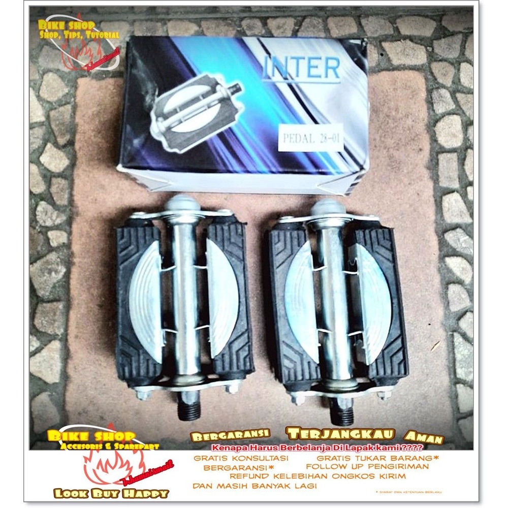 PEDAL SEPEDA ONTHEL ONTEL JENGKI INTER BESI AS BESAR 2801 Sepeda JADUL SPAREPART SEPEDA TERMURAH