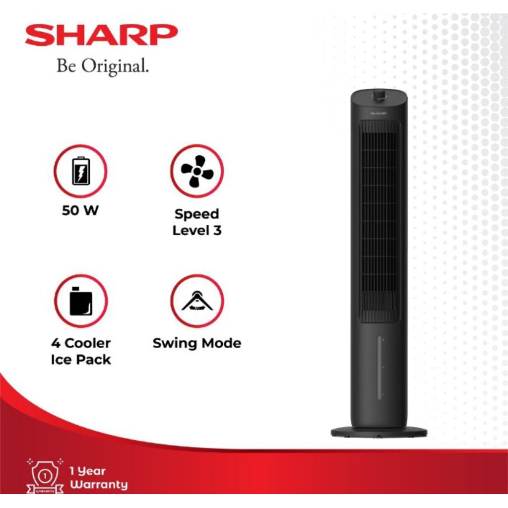 SHARP AIR COOLER TOWER PJR 34TY - AIR COOLER TOWER FAN PJR 34TY - AJR COOLER TOWER MURAH - AIR COOLE