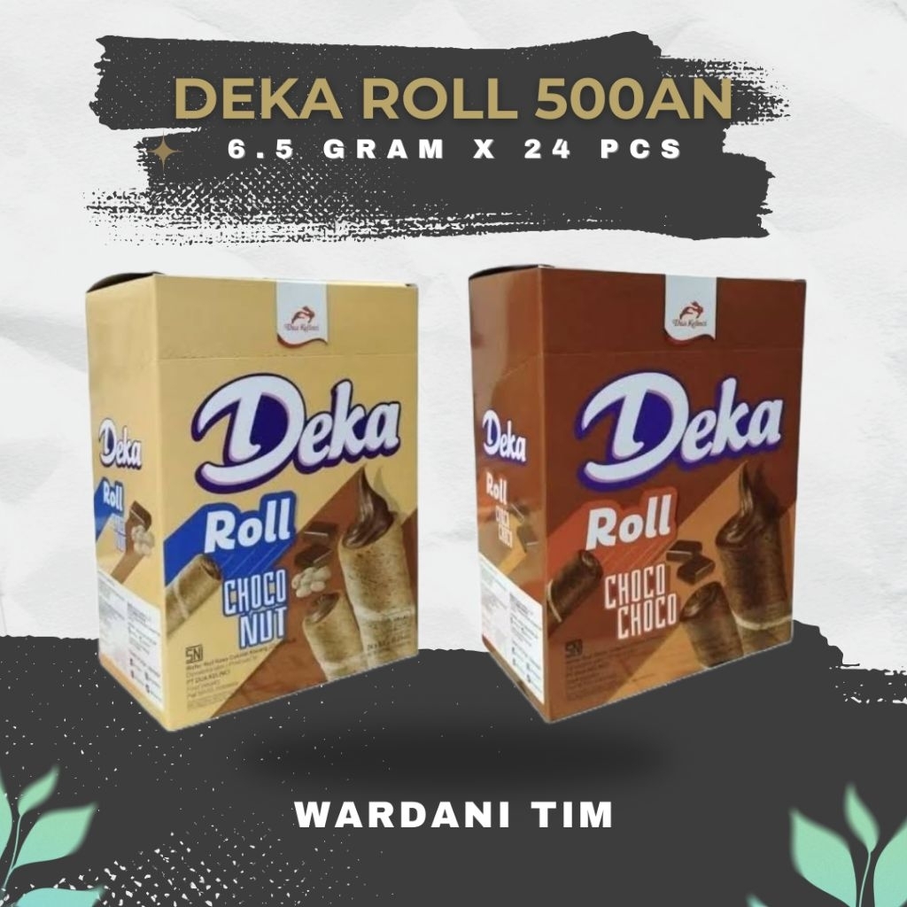 

Deka Roll Wafer Stick Coklat Murah 500an 6.5gr x 24 Pcs Snack Jajanan Anak Choco Nut Choco Choco