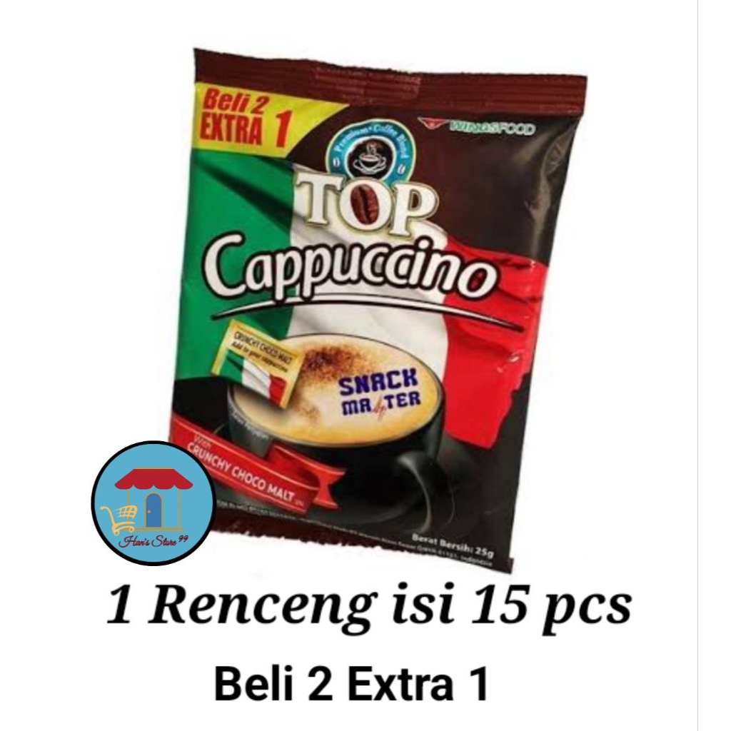 

Top Coffee Instan Kopi Cappucino 25 gr (1 Renceng isi 10 + 5 pcs)