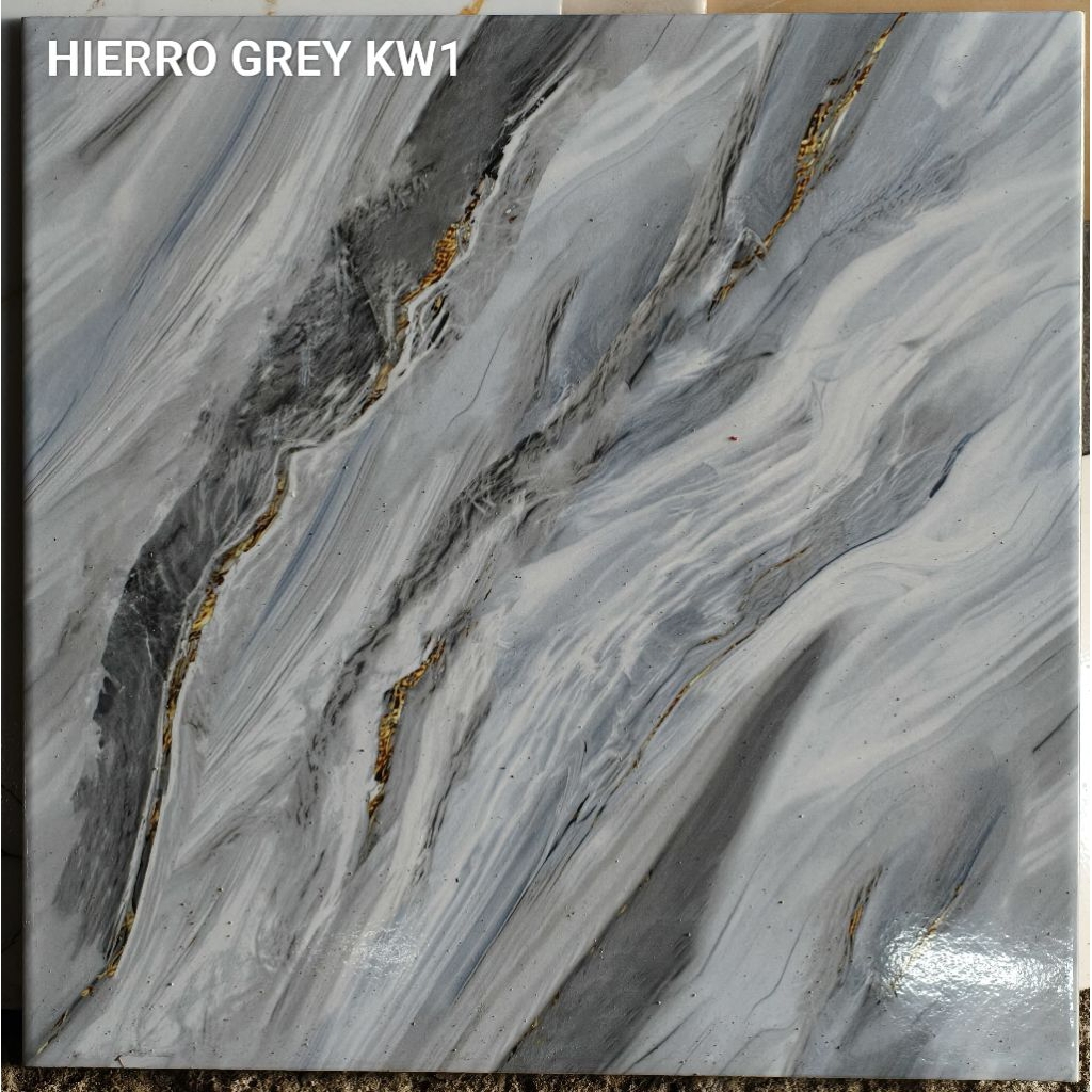 Keramik Lantai 50x50 Arwana Hierro Grey Mengkilap