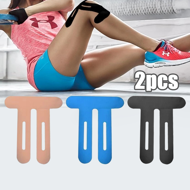 2pcs Knee Tape Kinesiology Tape Pelindung Otot Olahraga Fitness Otot Plester Tangan Anti Cidera untu