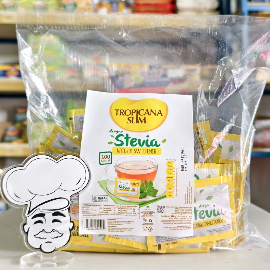 Gula Tropicana Slim Stevia 2,2Gr 100Sachet / Gula Stevia Tropicana Slim Sachet / Tropicana Stevia Gu