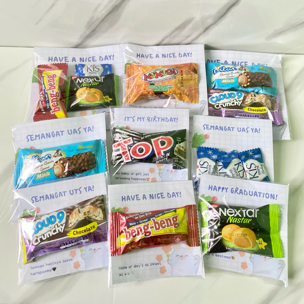 

[MG1] Mini Gift Snack / Mini Gift Snack Murah / Mini Gift Custom / Hadiah Snack / Hampers Snack