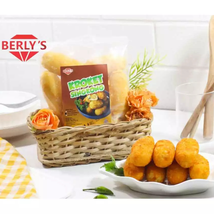 

BERLY'S Kroket Singkong isi Ayam Sayur Keju Moza isi 8pcs Siap Goreng Frozen Oleh - Oleh - Kheiza