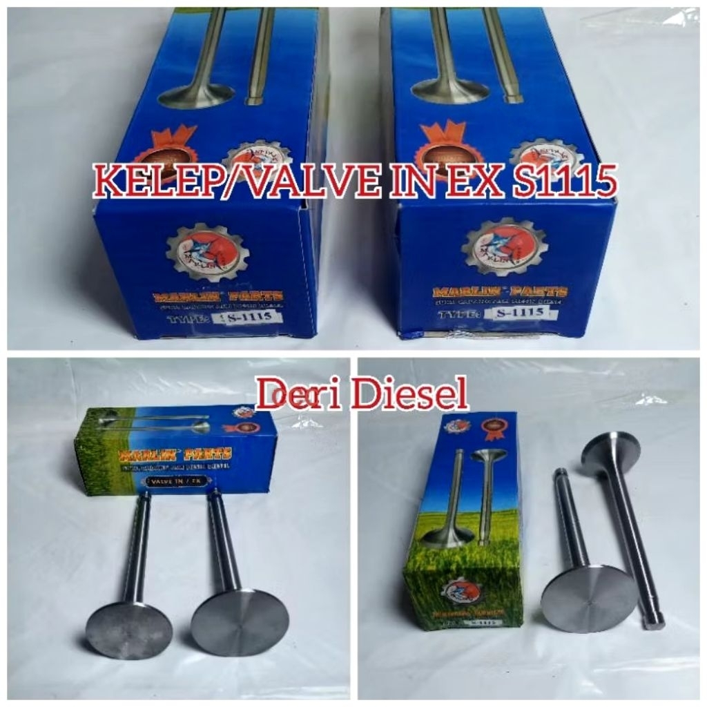 S1115 klep set mesin diesel Dongfeng 24pk klep in ex mesin diesel Dongfeng