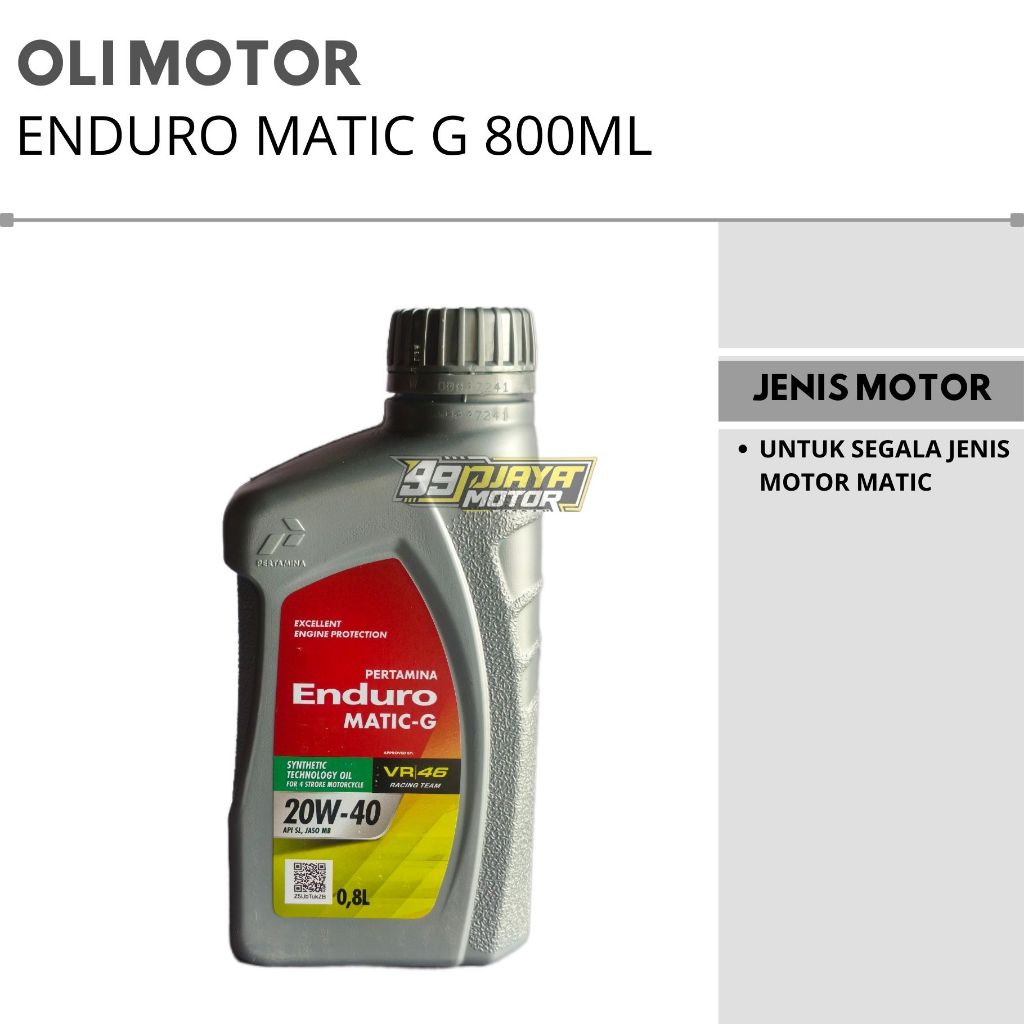 OLI PERTAMINA ENDURO MATIC G 20W-40 800ML