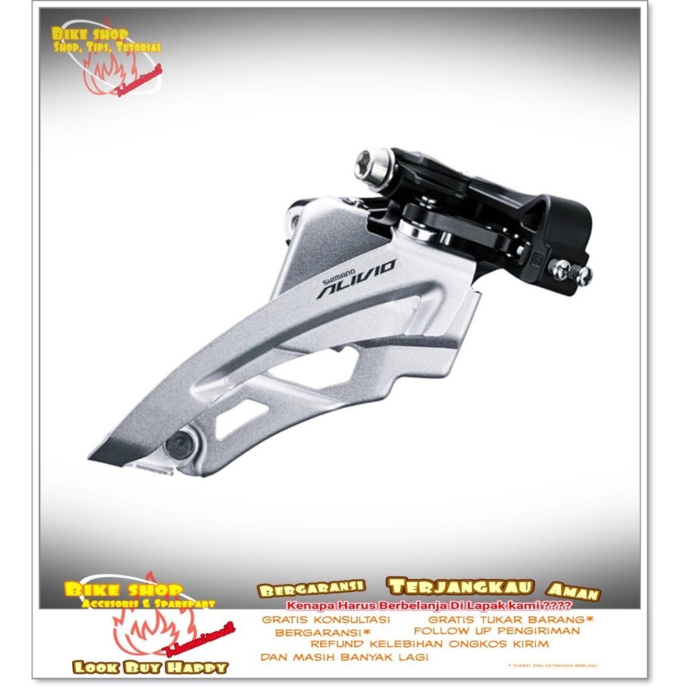 FD SHIMANO ALIVIO M3100 SIDE SWING MID CLAMP 34.9 mm Sepeda GUNUNG MTB SPAREPART SEPEDA TERMURAH