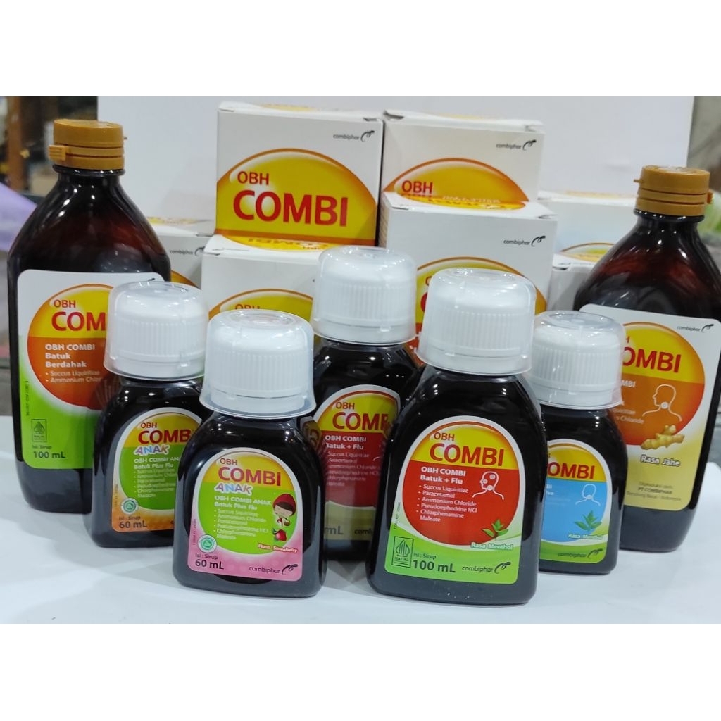 OBH Combi Obat Batuk Berdahak,  Batuk kering , Plus  Batuk Flu Dewasa & Anak