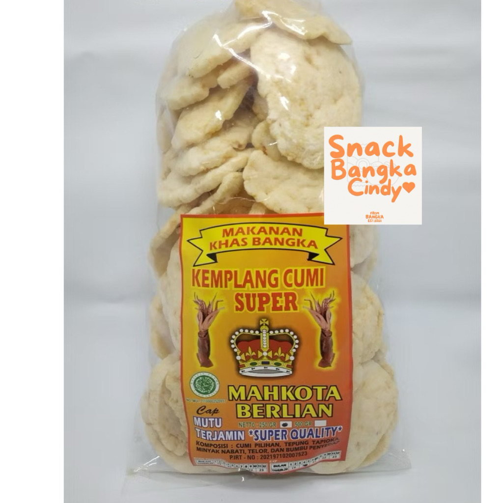 

Kerupuk Kemplang Super Cumi Cap Mahkota Snack Bangka