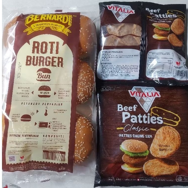 

Paket burger dan beef bernardi isi 6
