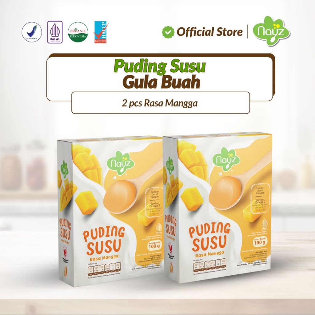 

(PAKET ISI 2) Nayz Puding Susu Gula Buah Cemilan Sehat - 100gr