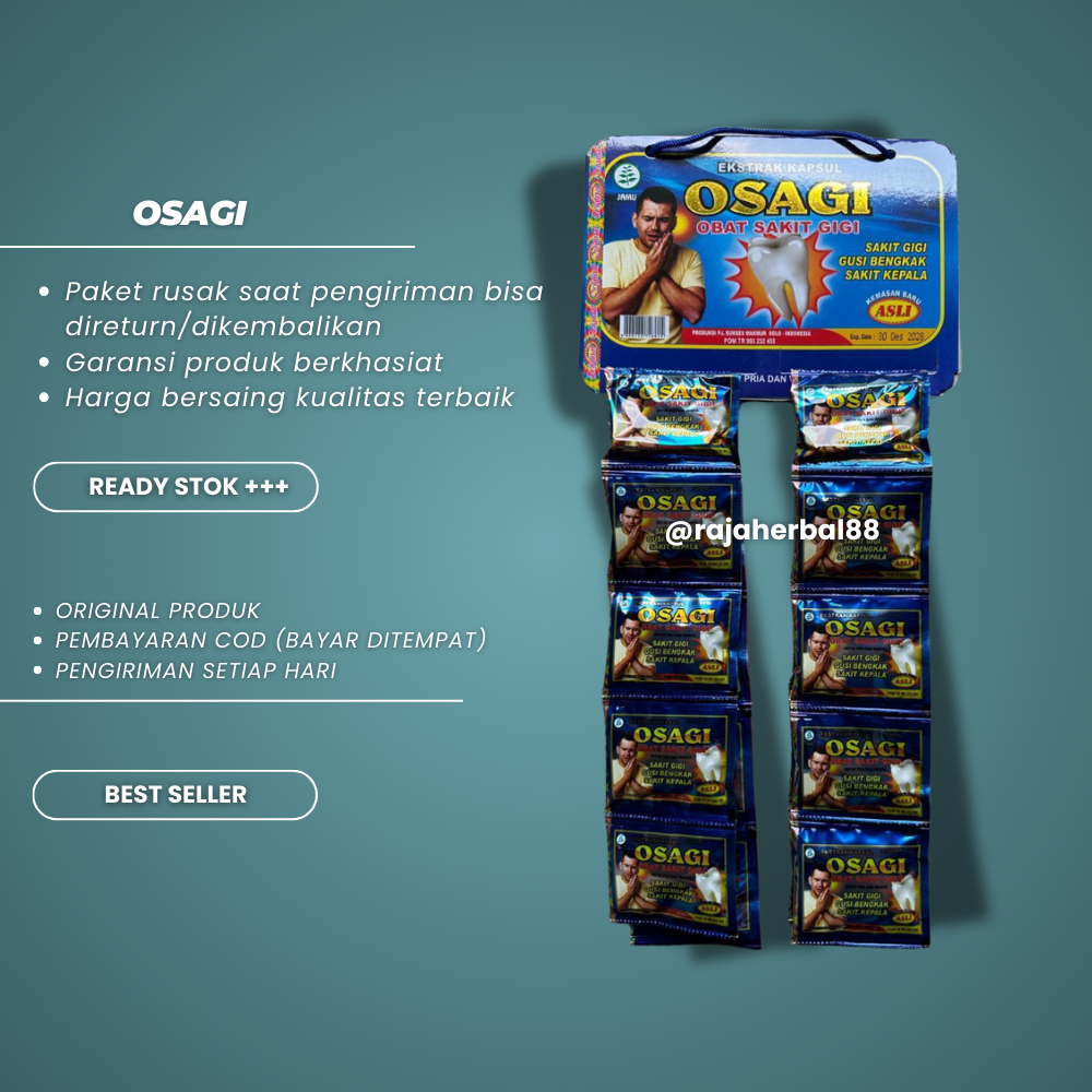 

Obat Sakit Gigi Osagi Kapsul 20 Sachet Original