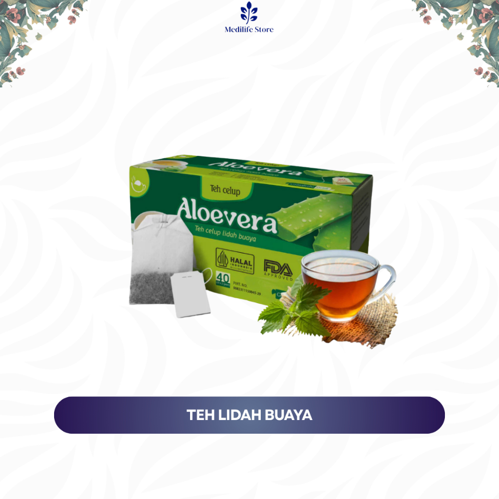 

ALOEVERA TEA GRIYA HERBA – teh celup alami | pencernaan sehat | bantu kontrol diabetes | teh tradisional halal | isi 20 kantong
