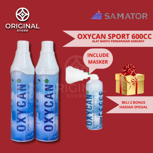 SAHANEKA2 - OXYCAN OKSIGEN PORTABLE 500CC TABUNG KALENG KECIL UNTUK DARURAT & OLAHRAGA