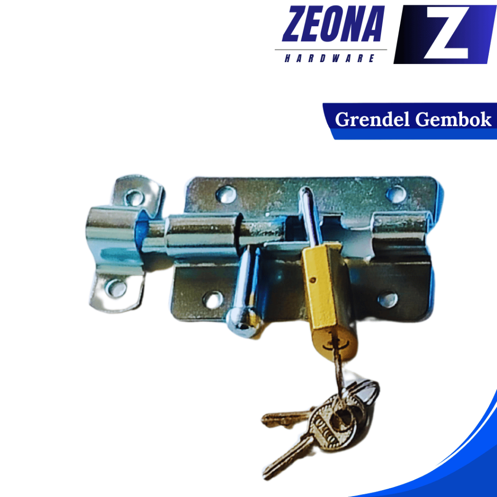 (12 PCS) ZEONA Grendel Overvall | Gerendel Overvall | Slot Gembok | Slot Kunci Gembok