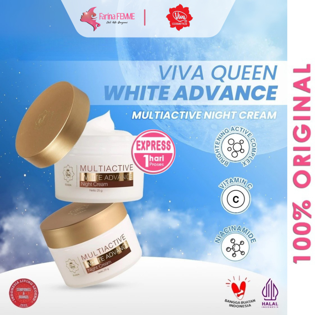 FEMME || Viva Queen VIT C ACTIVE White Advance Night Cream with Niacinamide (BRIGHTENING, WHITENING 
