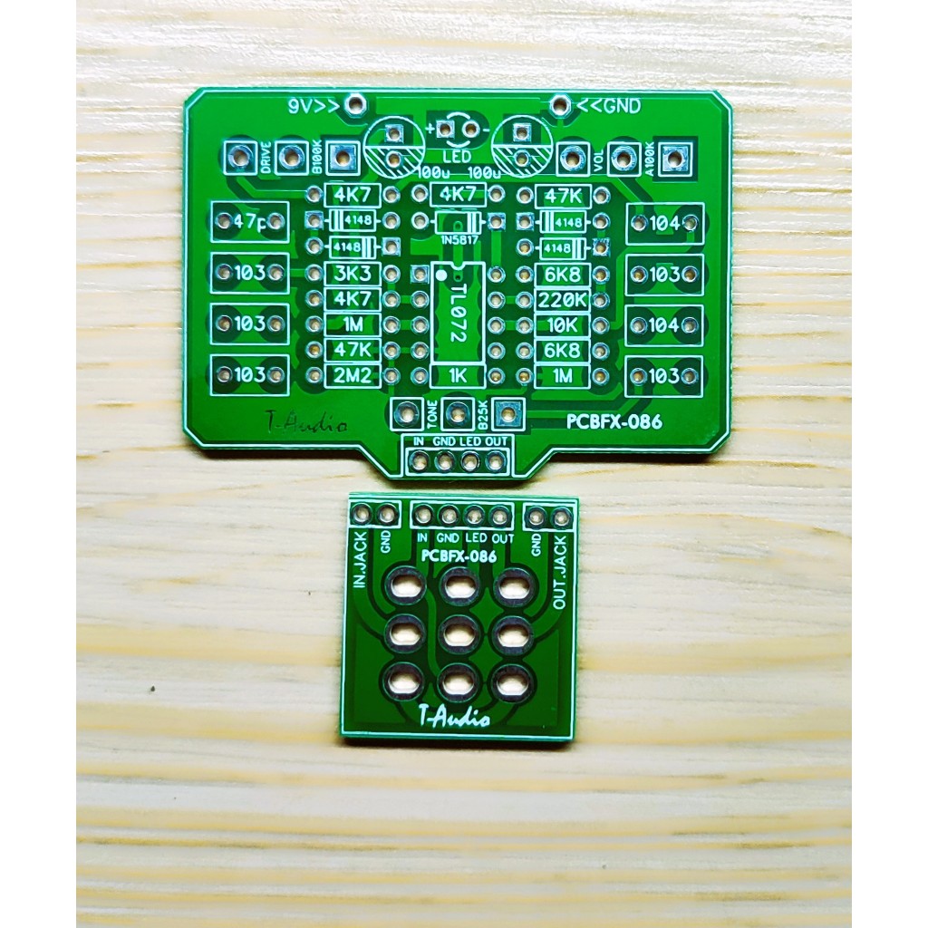 PCB Efek Overdrive Marshall BluesBreaker Blues Breaker T-Audio PCBFX-086 Diy Pedal