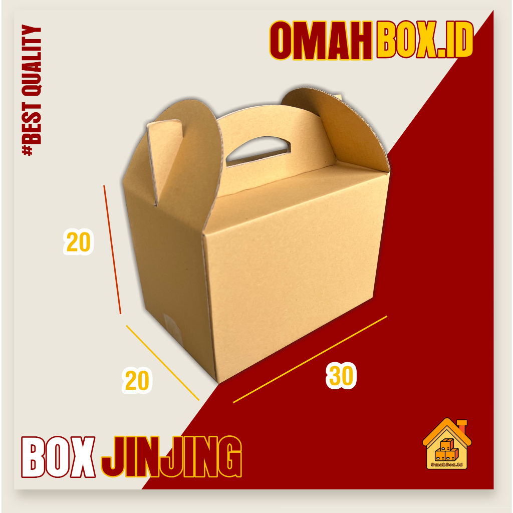 

Box Jinjing Polos 30x20x20 cm | Kardus takeaway | jinjing/tenteng | kardus buah|hampers|sembako