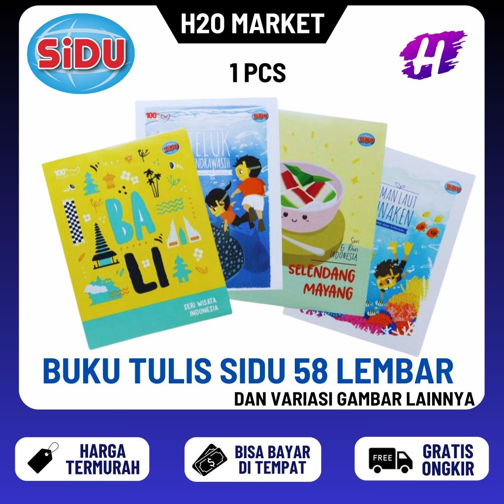 

❤️H2O❤️ Buku tulis SIDU 58 lembar Buku tulis Sinar Dunia 58 Lembar 1 pcs Buku Tulis Murah
