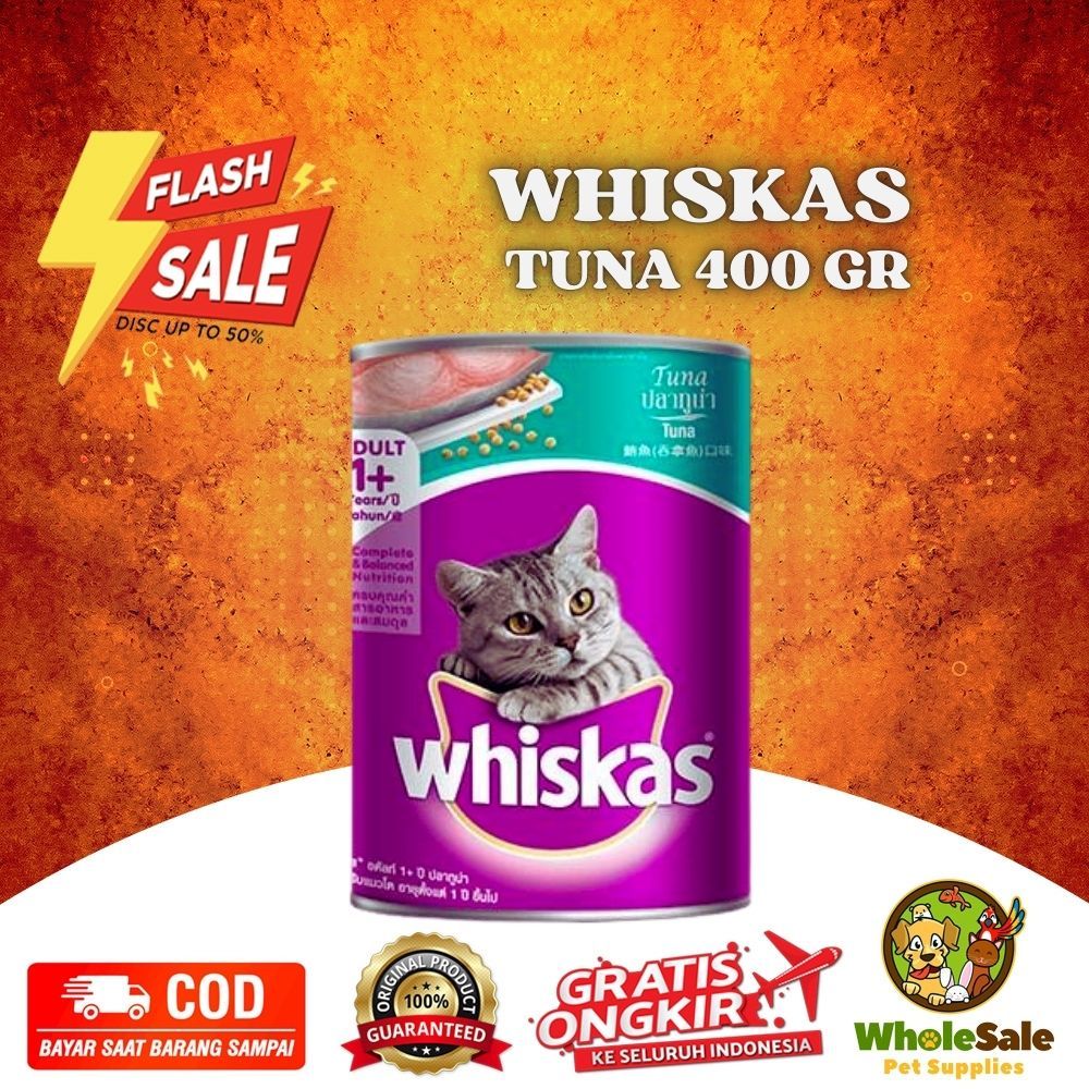 WHISKAS KALENG TUNA 400GR Makanan kucing Whiskas Kaleng