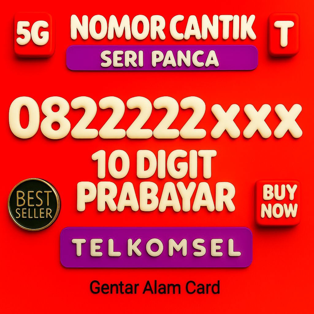 Nomor Cantik Telkomsel SimPATI 10 Digit Prabayar Seri Panca 22222