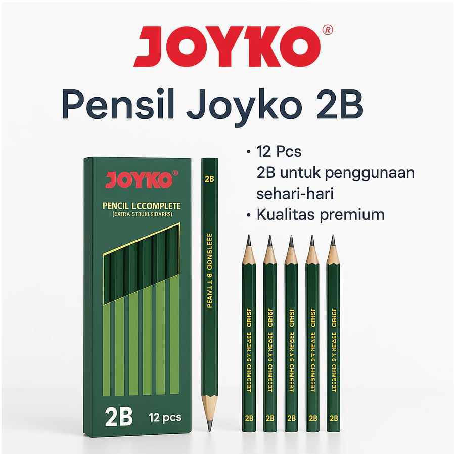 

Pensil Joyco 2B 12 Pcs Tebal & Gelap Alat Tulis Anak