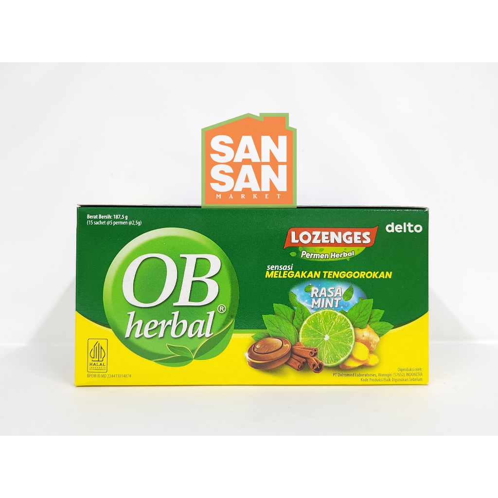 

OB Herbal Permen Rasa Mint Box isi 15 Sachet