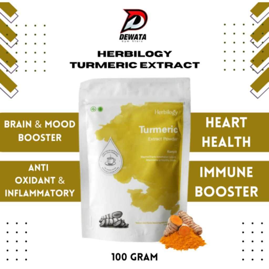 

Herbilogy TURMERIC CURCUMIN EXTRACT 100g Bubuk Kunyit Immune Booster Antioksidan