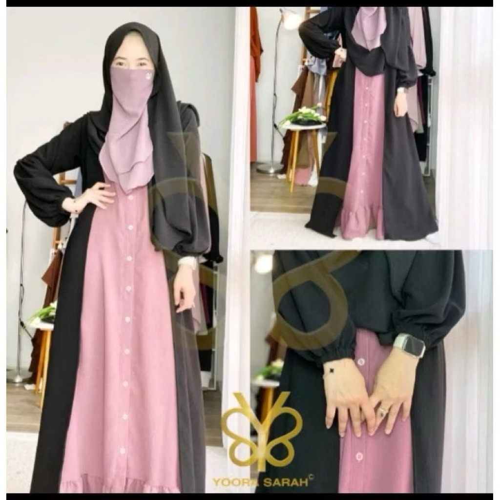 preloved Melisa dress / dress outer bersatu by Yoora Sarah