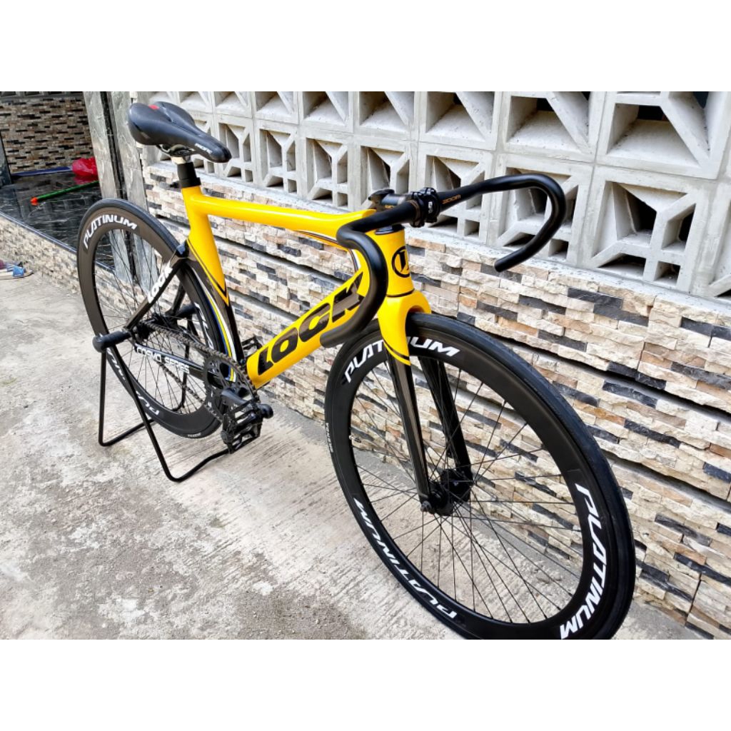 fixie look kuning murah siap pakai