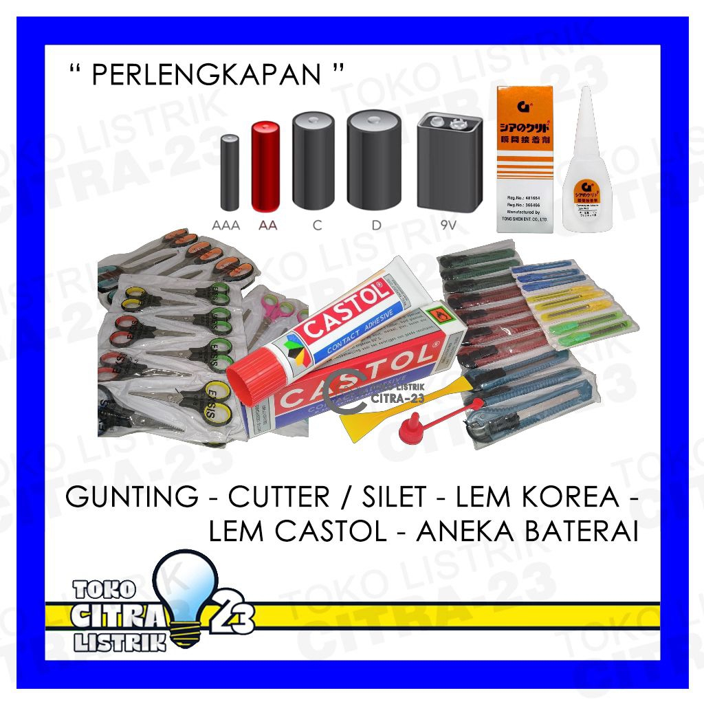 

C-23 ll AKSESORIS TAMBAHAN // Cutter // Silet // Isolasi // Doubletape //Lakban