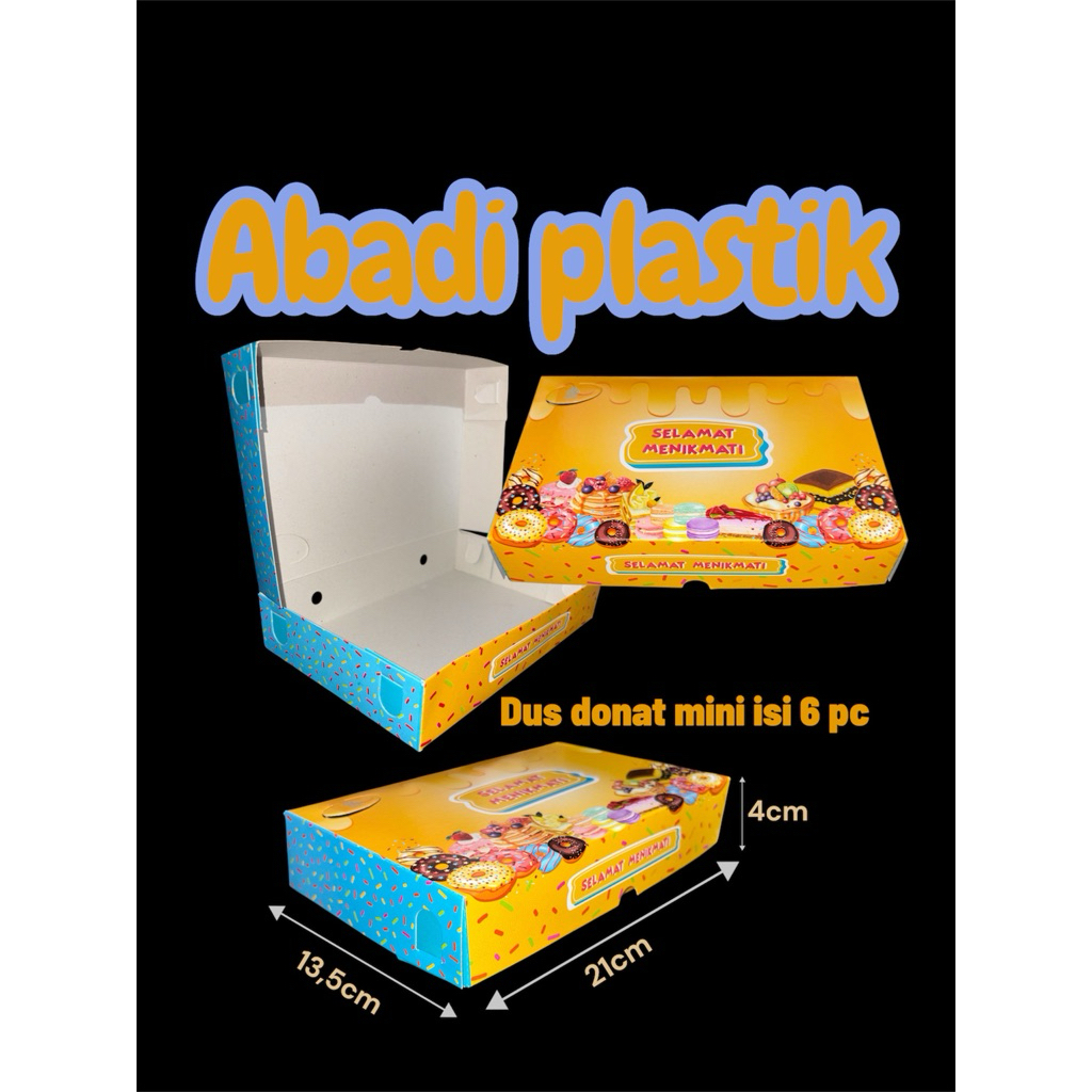 

(NEW)DUS DONAT KUNING MINI ISI 6 PCS/BOX DONAT/DUS DONAT MOTIF - MIN ORDER 20PCS